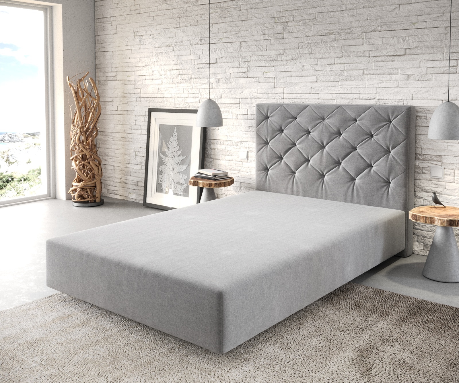 bed 120x200 boxspring